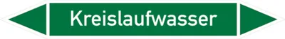 Produktbild von Dreifke® Rohrleitungsetikett, Kreislaufwasser | Folie selbstklebend | 270x37 ...