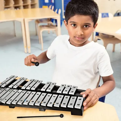Produktbild von Handpercussion Glockenspiel Xylophon mit Schlägel Tragetasche 30 Noten