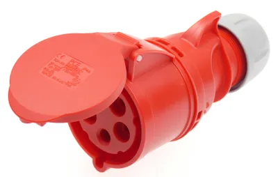 Produktbild von CEE Kupplung 16A 5-polig 400V PCE ROT