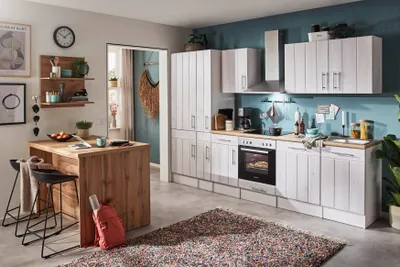 Produktbild von Küche Küchenzeile Landhaus Inselküche Glaskeramik Anton 310 cm Respekta