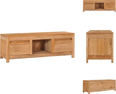 Productafbeelding van vidaXL TV-kast 100x30x35 cm, massief teakhout - TV-meubel