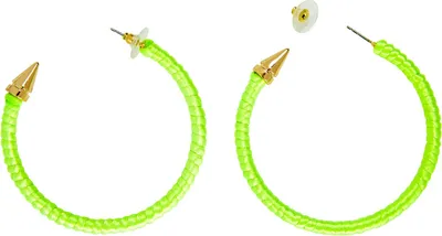 Image de Boucles d'oreilles vert fluo - Accessoires déguisement années 80