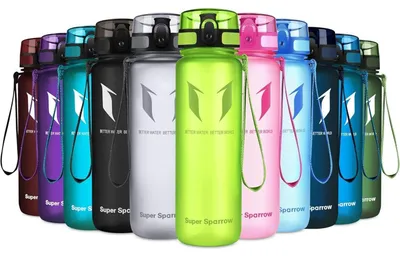Obrázek produktu pro Láhev na pití z Tritanu, 500 ml, zelená, bez BPA, vhodná pro sport, vodu, cyklistiku, fitness, univerzální použití, pro venkovní použití, lehká, ekologická