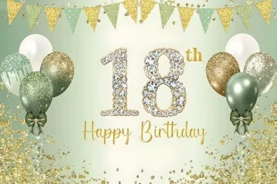 Zdjęcie produktu dla Baner urodzinowy "18 lat", wymiary 180 x 110 cm, poliester, kolorowa dekoracja na imprezę
