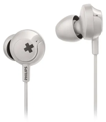 Produktbild von Philips SHE4305WT Bass+ In-Ear Kopfhörer mit Mirkofon weiß