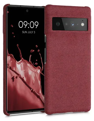 Produktbild von kwmobile Schutzhülle kompatibel mit Google Pixel 6 Pro - Hülle - Stoff Cover Handyhülle - Backcover in Koralle