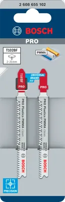 Immagine prodotto di Bosch PRO T102BF Lama per seghetto alternativo, 92 mm, 2 pz