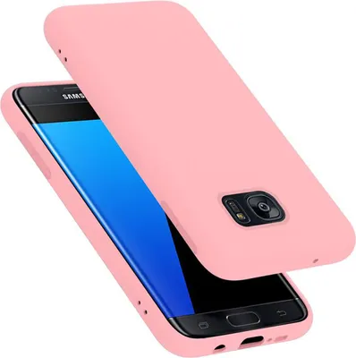 Produktbild von Cadorabo Schutzhülle für Samsung Galaxy S7 EDGE Hülle in Rosa Handyhülle Case Cover TPU Etui