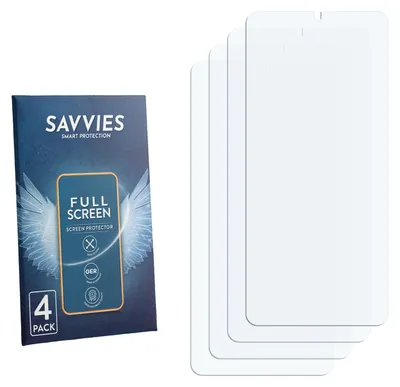Produktbild von 4x Savvies Fullscreen Schutzfolie für Honor X5d Displayschutz Folie Fullcover Klar Transparent