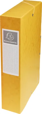 Image de Exacompta 8x Boite de classement Exabox Dos 60mm Carte lustrée A4 Jaune 50609E