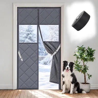 Magnetischer Türvorhang mit Sichtfenster, 90x210 cm, Kälteschutz