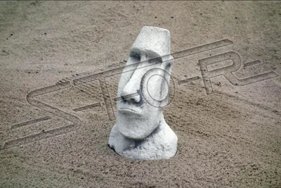 Zdjęcie produktu dla Dekoracja ogrodowa Moai Taras Kamienne Figury Figura Dekoracja Rzeźba 101218