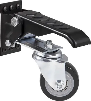 Obrázok produktu pre Otočné kolieska pre pracovné stoly, nosnosť 75 kg, sada 4 kusov, priemer 6,35 cm, robustné, bočné upevnenie, zasúvacie, otočné kolieska pre pracovné stoly, stoly a zariadenia, čierna farba