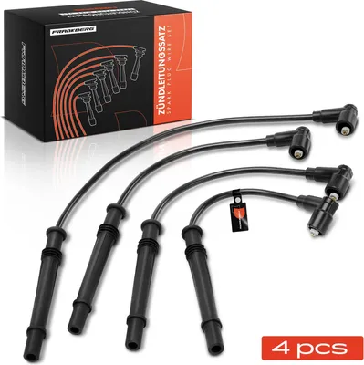 Image de Frankberg 4x Jeu de câbles d'allumage pour Renault Clio III BR0/1 Twingo II CN0 Wind E4M