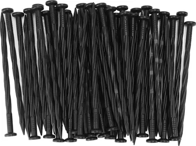 Produktbild von 50 Stück Kantenpfähle, spiralförmige Nylon-Landschaftsverankerungsspikes für Pflastersteinkanten, Unkrautbarrieren, Rasenzelt