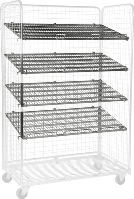 Produktbild von Kongamek Gitterboden schräg verzinkt 1200x800x20mm als Zubehör für Gitterwagen