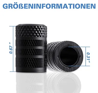 4 Ventilkappen aus eloxiertem Aluminium, Hauptbild
