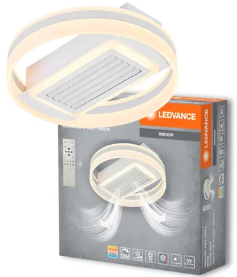 Image de LEDVANCE : Plafonnier/ventilateur de plafond de forme circulaire ; 55W ; réglage de la température de couleur (CCT) ; indice de protection IP20, pour intérieur