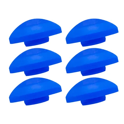 Produktbild von AWM Trampolin Endkappen Set blau Schutzkappen 25 mm Sicherheitsnetz Kappen Halbrund (6x)