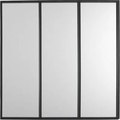 Obrázok produktu pre HowHomely nástenné zrkadlo čierne zrkadlo 61x61 cm dekoratívne zrkadlo