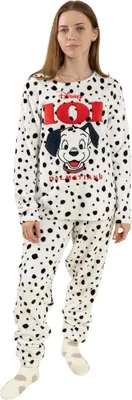 Image de 101 Dalmatians - Pyjama avec pantalon long pour femme NS9250 (S) (Blanc/Noir)