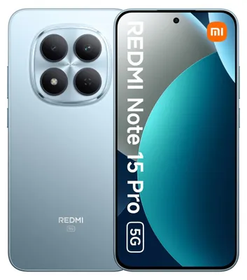 Zdjęcie produktu dla Xiaomi Redmi Note 15 Pro 5G, 256 GB, Dual-SIM, kolor: Glacier Blue, nowy