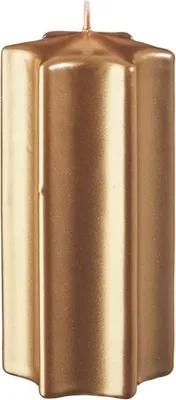 Produktbild von Stimmungsvolles Kerzenlicht Kerzen Sternkerzen Gold 12 x 6 cm (8 Stück)