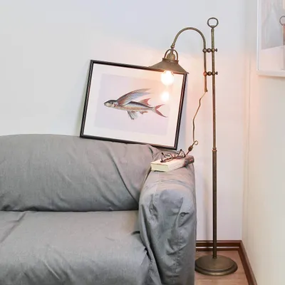 Immagine prodotto di Lampada da terra bronzo E27 130 cm in ottone massiccio lampada da terra per soggiorno