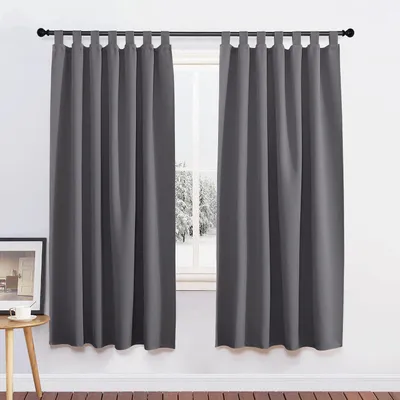 Immagine prodotto di Tende oscuranti, set di 2 pannelli, 140 x 160 cm, grigie, con passanti