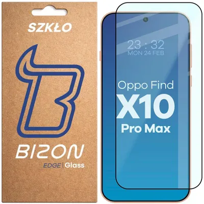 Produktbild von Gehärtetes Glas für OPPO Find X10 Pro Max, Bizon Glass Edge, Schwarzer Rahmen