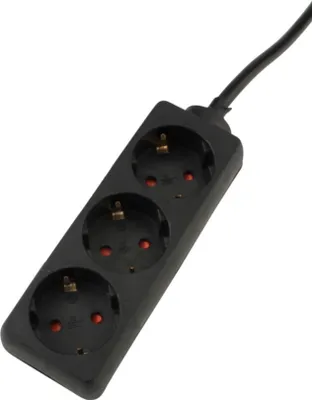 Produktbild von Unitec 1,4 m Steckdosenleiste - Schwarz, 3-fach