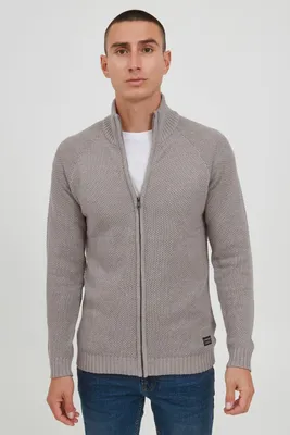 Produktbild von 11 Project PRSteffan Herren Strickjacke Cardigan Feinstrick mit Stehkragen