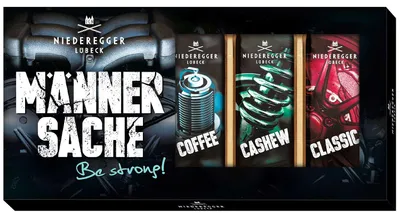 Image de Niederegger Männersache Marzipantrio Minibrote Be strong 5x35g
