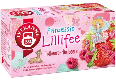 Produktbild von Teekanne Früchtetee Prinzessin Lillifee Erdbeere-Himbeere | 20 Teebeutel