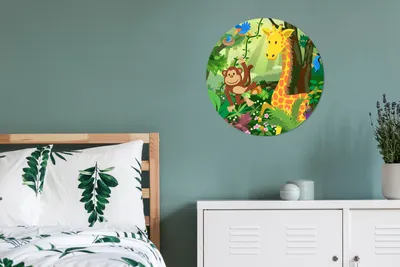 Produktbild von MuchoWow® - Wand Kreis - Das Schlafzimmer - Die Bilder - Wandmalerei - Kunst für das Haus - das Plastik