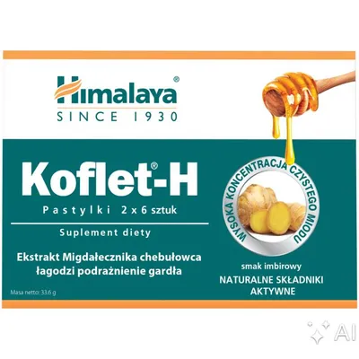Image de Himalaya koflet-h, gingembre, 12 pastilles 8560