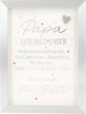 Produktbild von Depesche 11626_023 Komplimente im Bilderrahmen - Papa Lieblingsmensch Organisationstalent