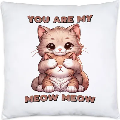 Produktbild von You Are My Meow Meow Süße Katzen Kissen Inkl. Füllung Freund Freundin Geschenk