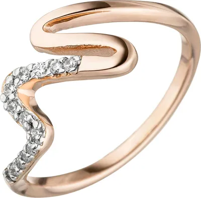 Produktbild von Gr. 52 Damen Ring 925 Sterling Silber rotgold vergoldet 13 Zirkonia
