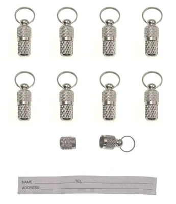Immagine prodotto di Etichette per cani, confezione da 8 pezzi, con spazio per nome e indirizzo, in metallo, cromate, 2,5 cm