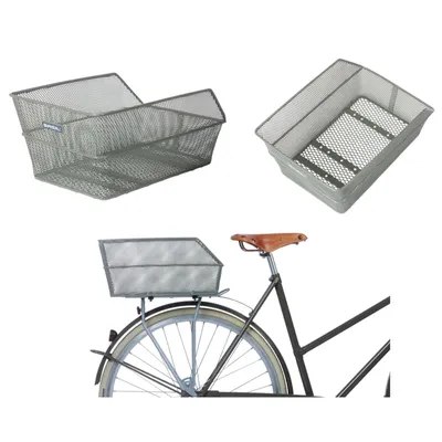 Productafbeelding van Fietsmand voor achter, Basil Cento FM, met permanente bevestiging, 38 x 24 x 11 cm - Olijgroen