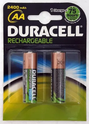 Image de Piles rechargeables Duracell NIMH SupremeSans effet mémoire 2 x Mignon 2,45 Ah
