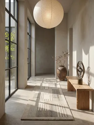Teppich Natur Läufer im modernen Wohnzimmer_#sku_BARK503119381169#