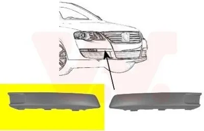 Image de VAN WEZEL Cache pare-chocs noir avant droit (5839584) pour VW Passat B6