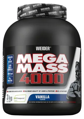 Produktbild von Weider Mega Mass 4000/ 3kg Dose Hardgainer CREAPURE Vanille
