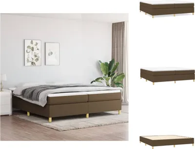 Produktbild von vidaXL Boxspringbett Dunkelbraun 200x200 cm Stoff -  Betten & Bettgestelle