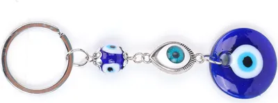Zdjęcie produktu dla BAFOVY Turkisch Blaue Augenschl��sselkette Langable Materialien, Exquisite Handwerkskunst, Positive Energie f��r Dekorationen, Beuteldekoration und Gute Geschenke