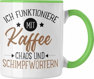 Produktbild von Trendation - Lustige Tassen Für Frauen Männer Sprüche Geschenk Spruch für Büro Vater Geschenk (Grün)