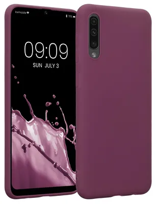 Produktbild von kwmobile Handyhülle für Samsung Galaxy A50 Hülle - TPU Case - Kabelloses Laden - Schutzhülle Cover in Bordeaux Violett