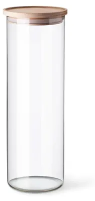 Vorratsglas mit Holzdeckel, 1,8 l, Borosilikatglas, 96/290 mm